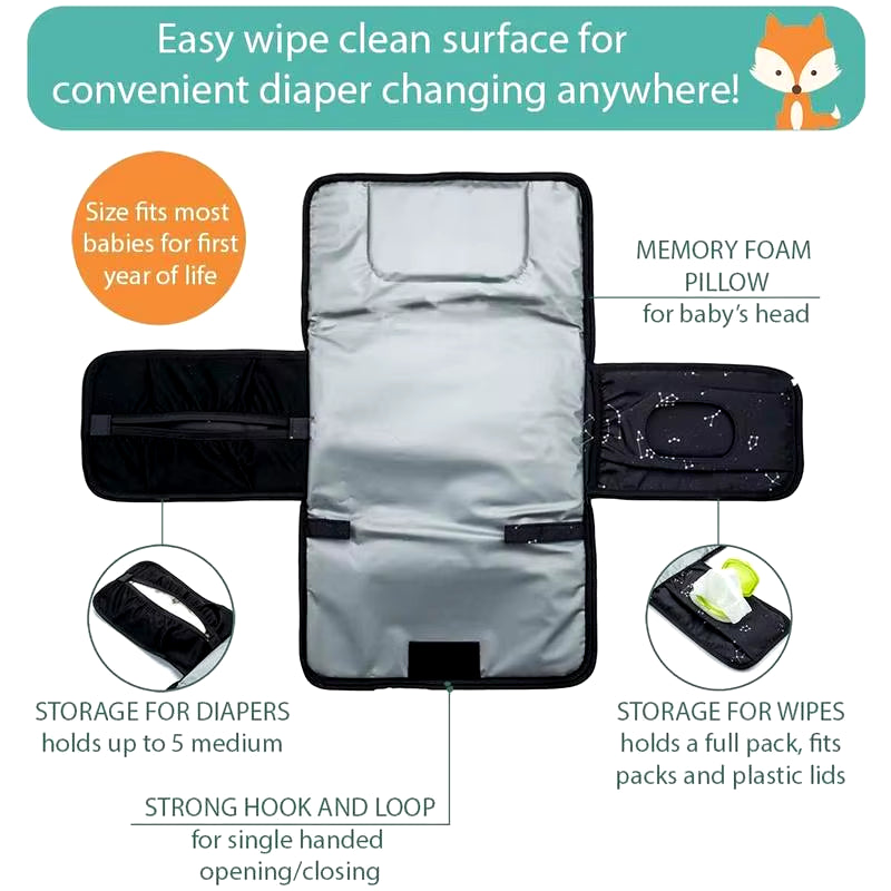 Baby Changing Pad | Foldable Baby Diaper Changing Pad | Waterproof Newborn Diaper Pad Portable Toddler Changing Table Durable Ba