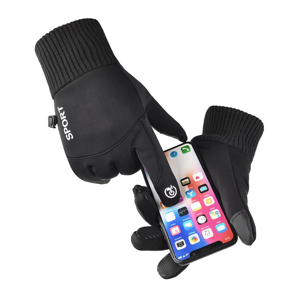 Winter Waterproof Men'S Gloves Touchscreen Windproof Sports Fishing Driving Motorcycle Ski Non-Slip Warm Cycling Women Gloves